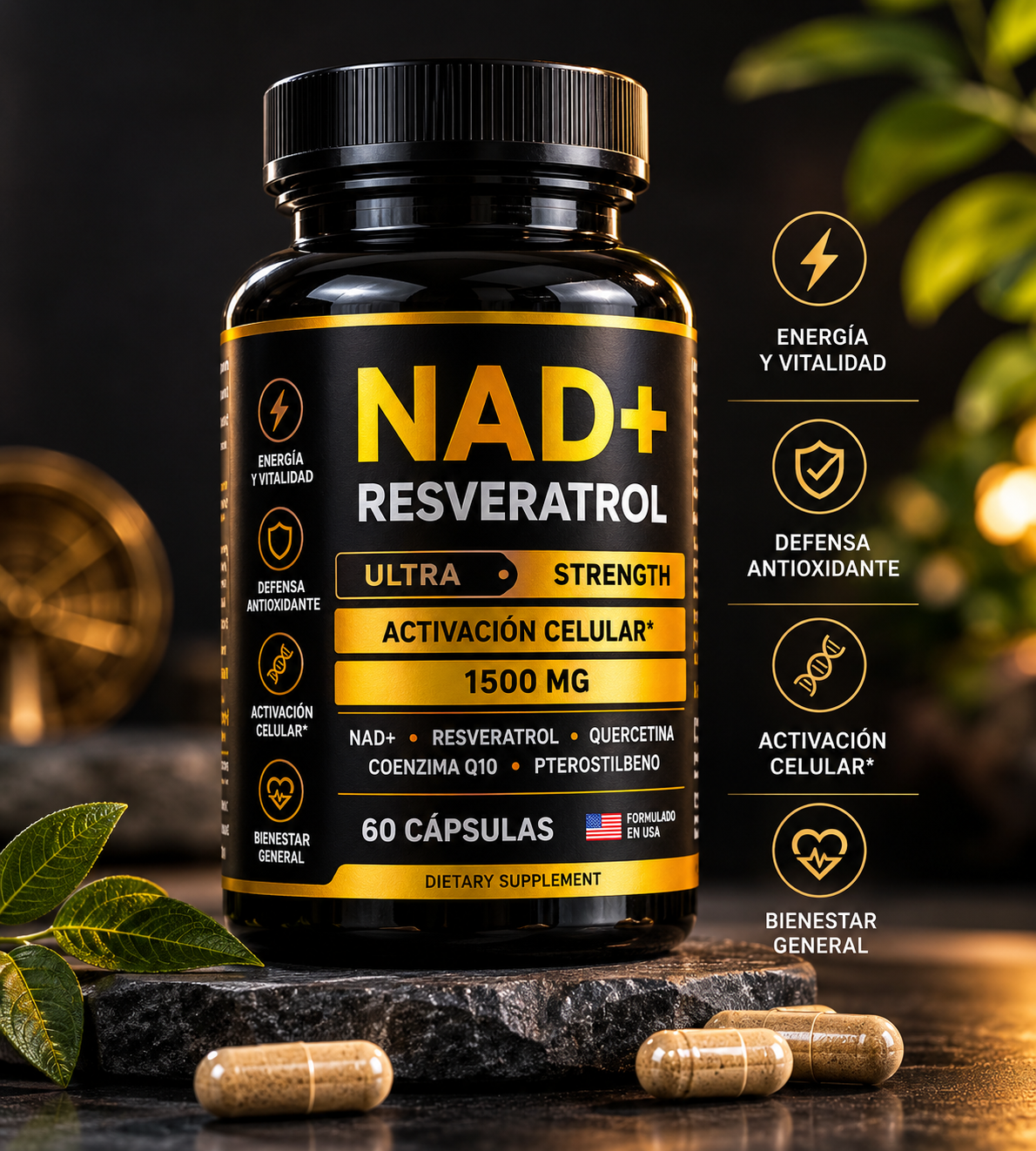 NAD+ Resveratrol Savia Viva